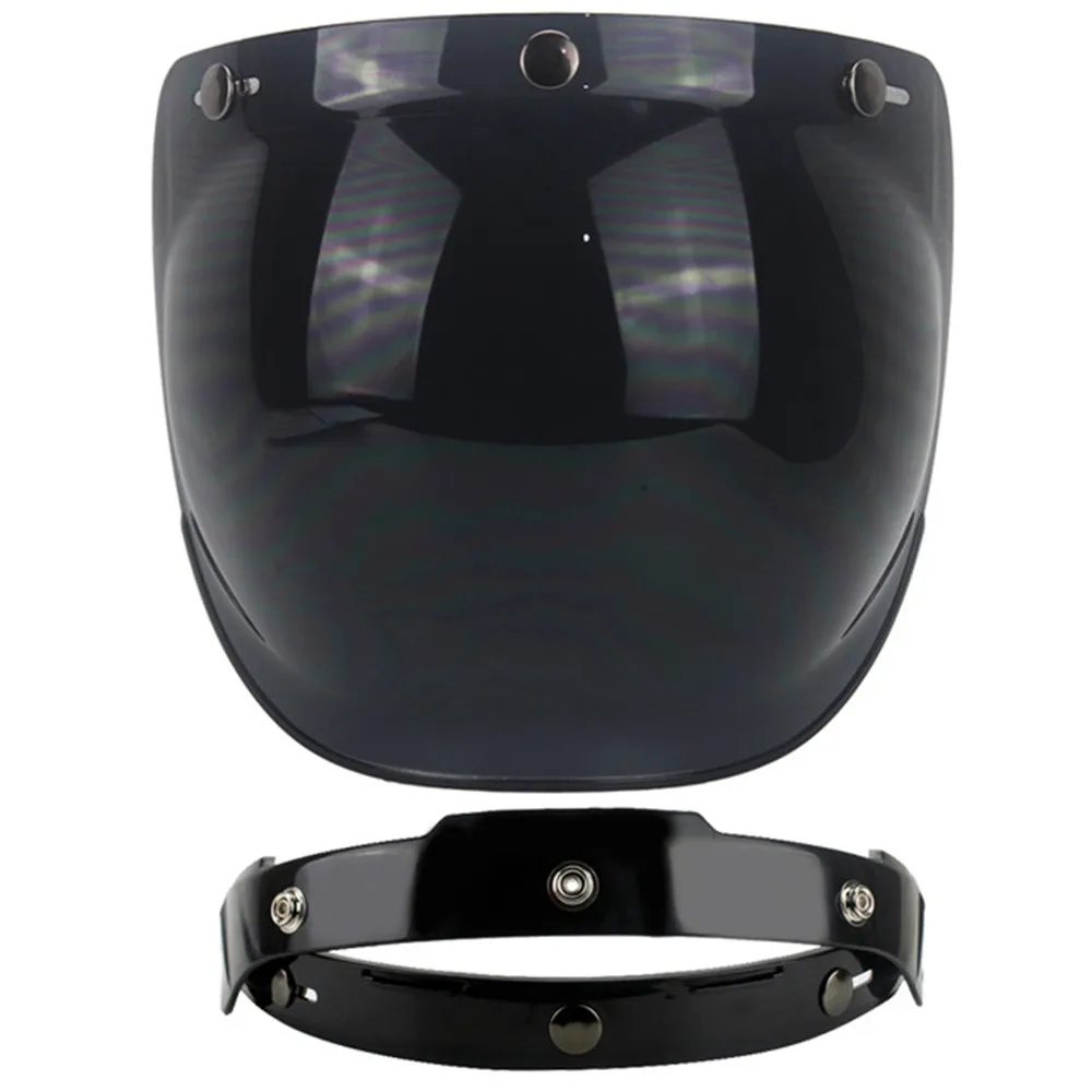 Universal Flip up Lens Bubble Visor Face Shield Mask for Bitwell Vintage Retro Motorcycle Helmet Moto Mask with Spectacles frame - Цвет: black- frame