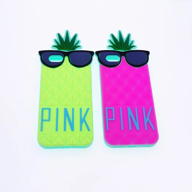 

Sales Promotion Cute 3D Cartoon Fruit Pineapple Design Victoria Style Soft Rubber Silicone Phone Cover Case for iPhone 6 6S 6G