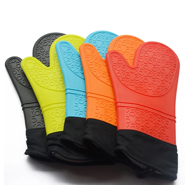 DHL 200PCS Heat Resistant Silicone Oven Mitts, Extra Long Quilted