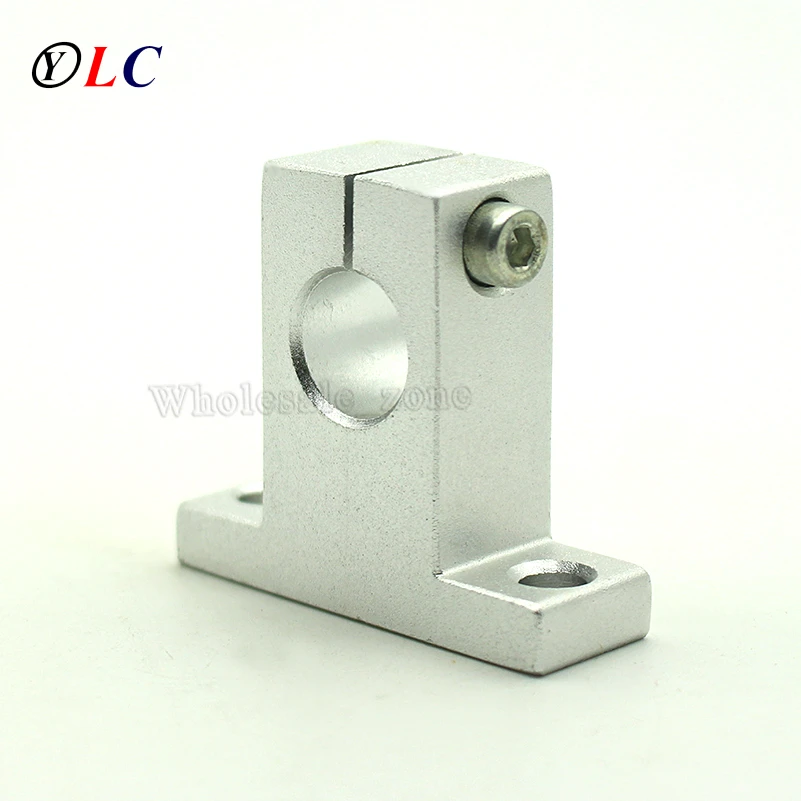 FKG SK20 Aluminum Linear Motion Rail Clamping Guide Support Bracket For 20mm Diameter Shaft Set Of 2