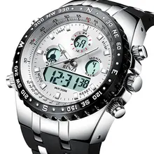 Relogio Masculino роскошные спортивные часы для мужчин светодиодные цифровые армейские часы водонепроницаемый двойной дисплей аналоговые наручные часы Топ часы для мужчин