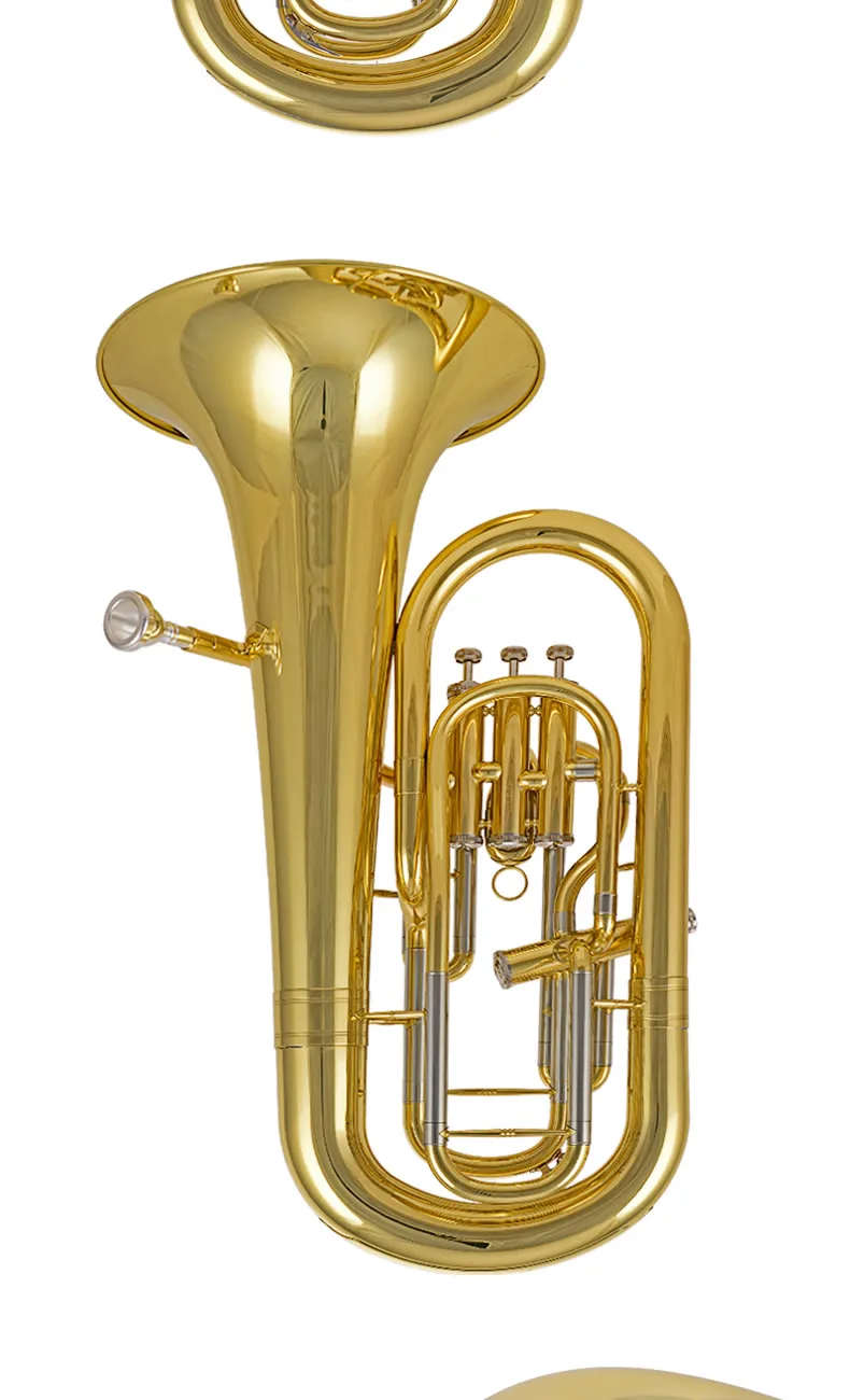 JAZZOR JBEP-1142 Профессиональный euphonium B плоский золотой лак латунный духовой инструмент с мундштуком и чехол