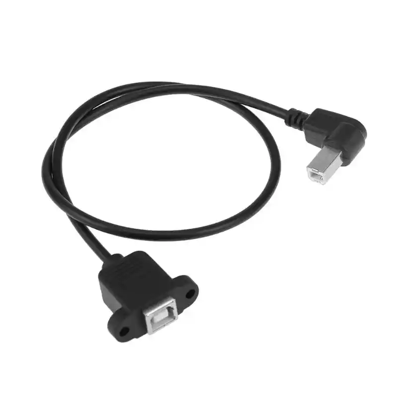 Cables USB 2.0 Elbow B Male to Female Cable USB Type B Wire Socket Printer Panel Cable Cable Length: 0.3m