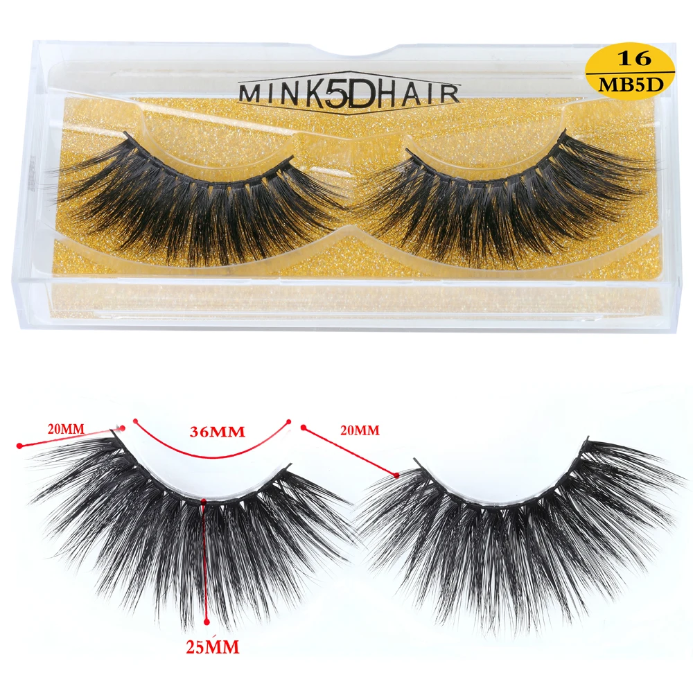 MB 25 мм Lashes 5D норковые ресницы удлиненной длины 3D накладные ресницы большие драматические объемные 25 мм ресницы накладные ресницы - Цвет: MB5D-16