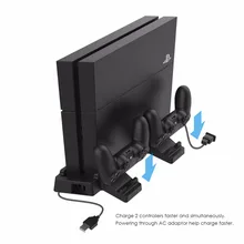 GameSir W60P430 Vertical Console Stand with Dual Controller Holder Station with Charging Function for Sony PS4 Pro, Slim