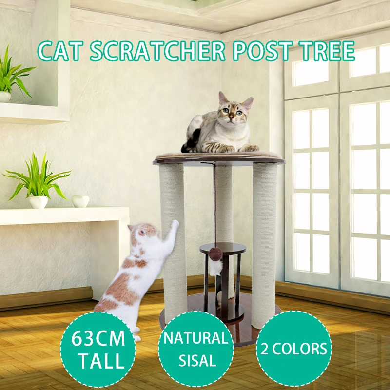 

New Arrived Round Chair Luxury Sisal Scratching Cat Climbing Tree with Ball With Removable Mat Cat Furniture Protector boxes