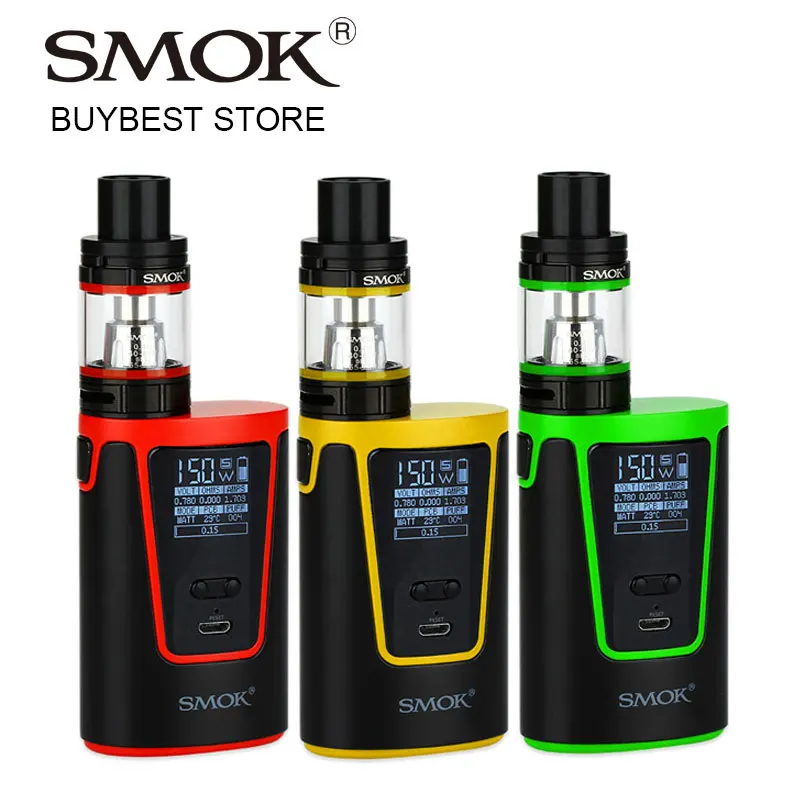 

Original 150W SMOK G150 Vape Kit with TFV8 Big Baby 5ml Tank Atomizer & G150 Box Mod 4200mAh Battery & Baby Q2 Coil Starter Kit