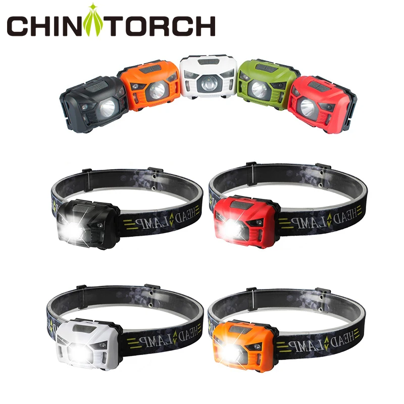 

3W COB LED Headlamp Mini Body Motion Sensor Headlight USB Rechargeable Outdoor Fishing Flashlight 4 Colors Hat Head Torch Light