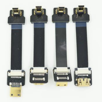 

Down Angled Micro HDMI FPV Cable, Micro Mini HDMI C to D Type Ribbo FPC Cable For FPV Gimbal Servo Aerial Photography DJI D3-C