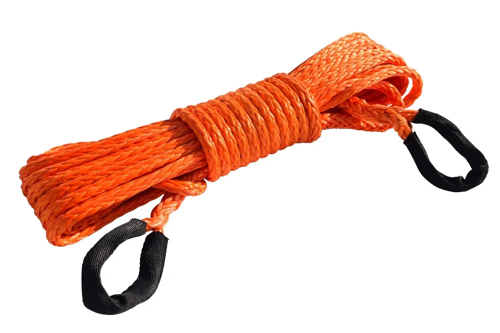 

Orange 3/8" * 50ft Synthetic Winch Rope Extension,10mm ATV Winch Cable, Synthetic Rope,Towing Rope for Offroad Auto Parts