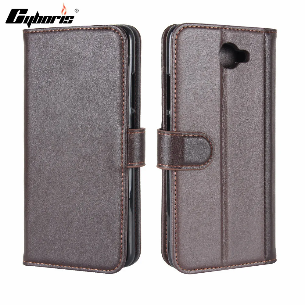 

CYBORIS for Huawei Y7 Case Genuine Real Cow Leather Case for Huawei Y7 Flip Cover Wallet Stand card slot