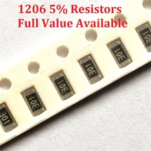 200pcs SMD Chip Resistor 1206 1.5R/1.6R/1.8R/2R/2.2R 5% Resistance 1.5/1.6/1.8/2/2.2/Ohm Resistors 1R5 1R6 1R8 2R2 Free Shipping