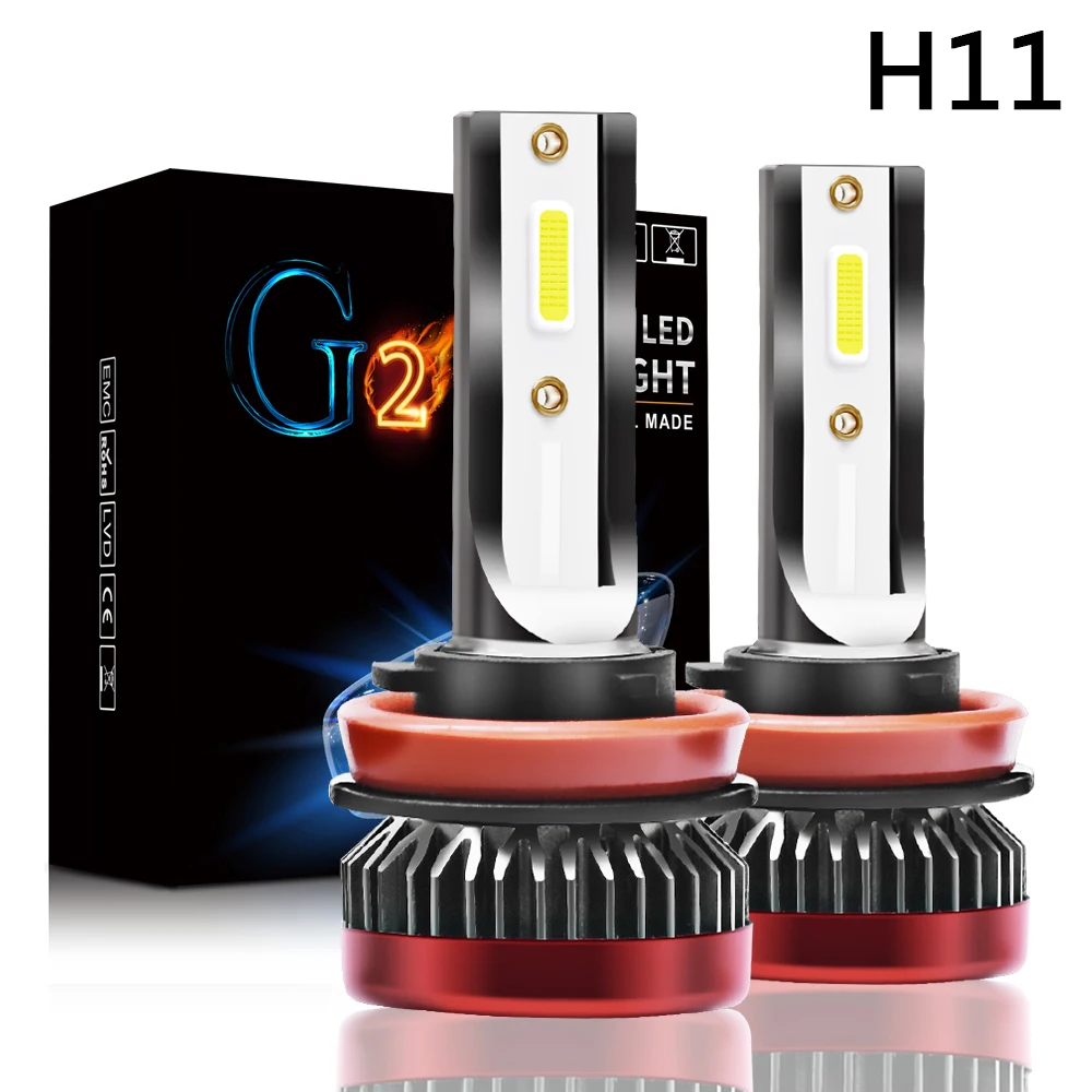 

2PCS LED Car Headlight H1 LED H7 H11 9005 9006 Auto Fog Light Bulbs Headlamp 76W 8000LM 24V 6000K White