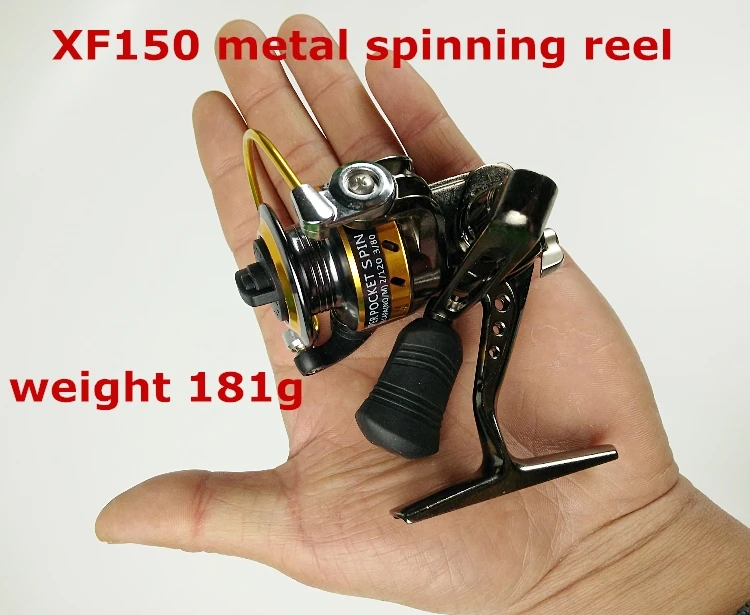 Rolamentos de Metal Molinete de Pesca Mini Molinete Palma Tamanho Pequeno Bolso Roda Pesca Proporção 5:1 Preto Carretel Peixe 4 2 Esporte e Lazer