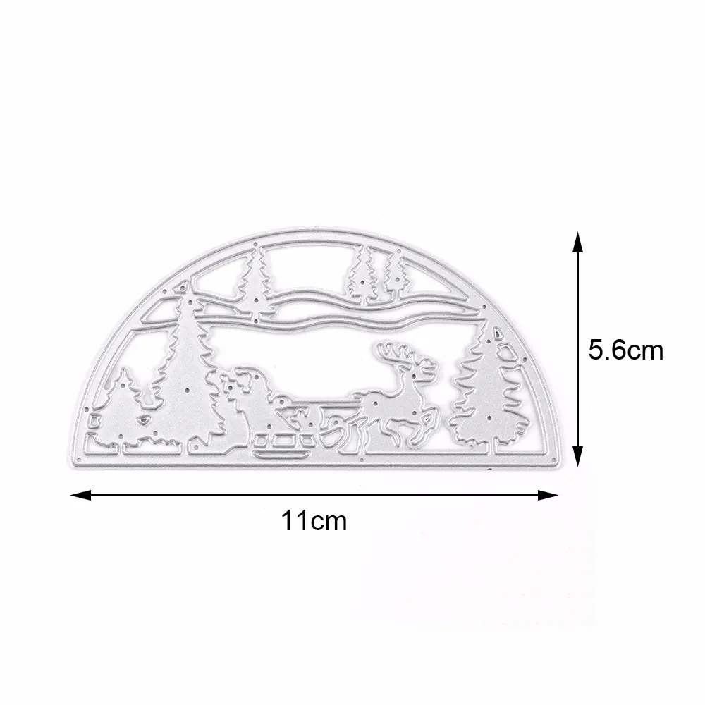 Рождественская елка трафареты оленя металлические Вырубные штампы Пасхальный Скрапбукинг крафт-открытка тиснение рамка для животных прозрачный штамп Вырубка