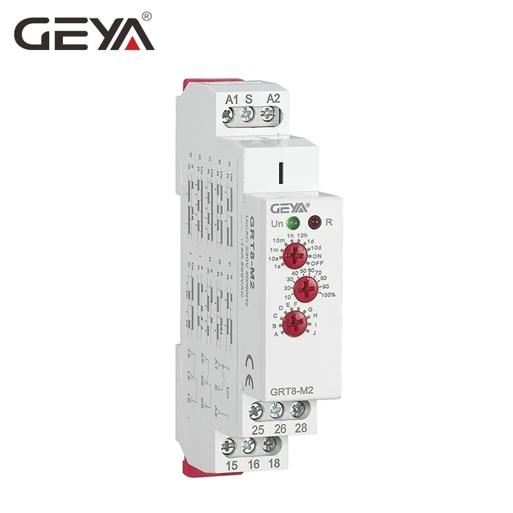 

Free Shipping GEYA GRT8-M Multi-Function Din Rail Automatic Timer Relay AC DC 12V 24V 220V SPDT DPDT Multifunction Time Relay