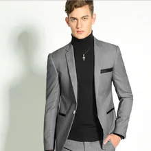 Blue fashion leisure suit men suit New business formal occasions suits cultivate one’s morality groom wedding suit(jacket+pants)