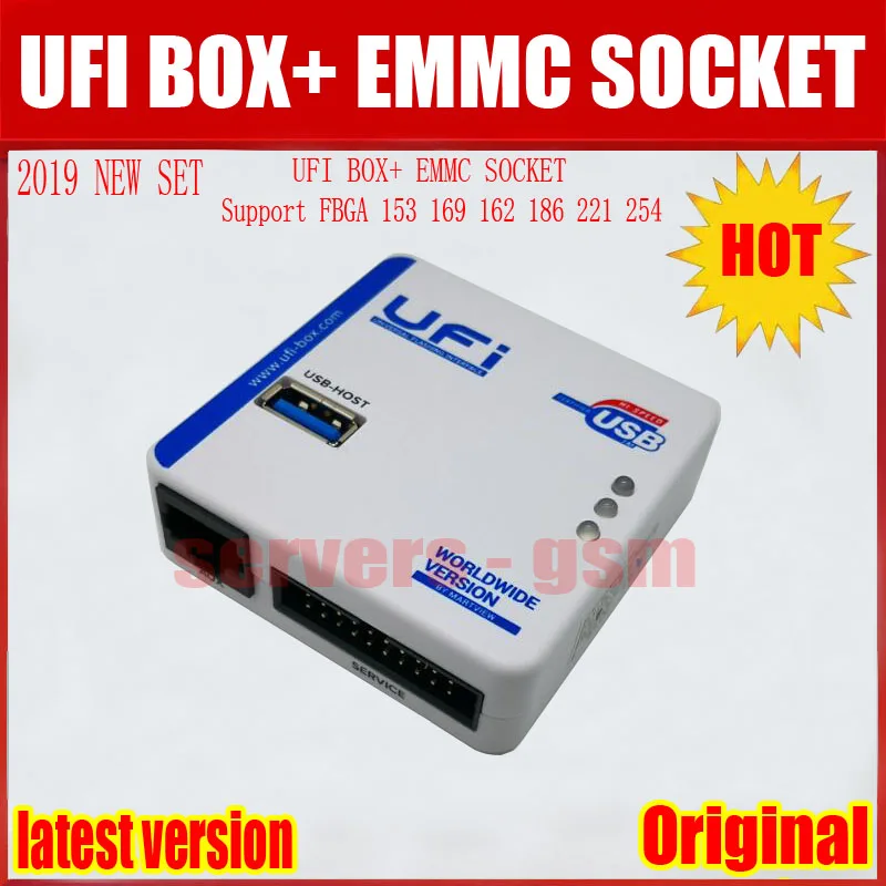 Новый 2019 оригинальный UFI Box полный набор/Ufi коробка поддержка FBGA 153/169/162/186/221/254 Для EMMC услуги инструмент