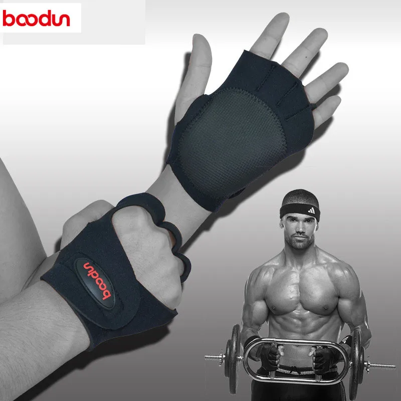Boodun Half Finger Weight Lifting Gloves Non Slip Breathable Fitness Body Building Exercise Equipment Sports Accessories 7040132