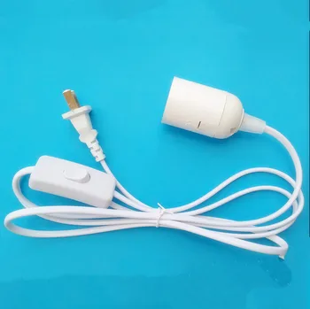

E27 Screw Lampholders Accessories DIY Lamp Switch US plug with wire for chandelier LED bulbs 1.8Meter 10pcs