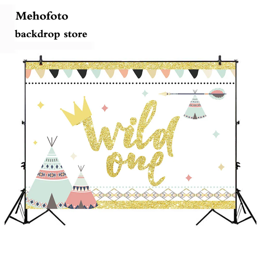 Mehofoto Wild One Photography Backgrounds Tent Photo Backdrop Newborn Baby Shower Birthday Party Backdrops for Photo Studio 902