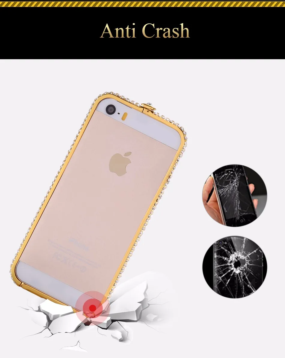 Bling Diamond Frame Bumber For Iphone 5 5S SE 1 (2)
