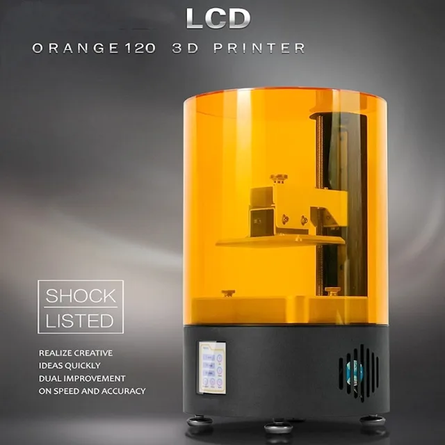 Best Offers UV LCD 3D Printer 120*68*150mm Touch Screen Fast Slicing Orange120 LCD 3D Printer for Most 405nm LCD Resin Printing Material