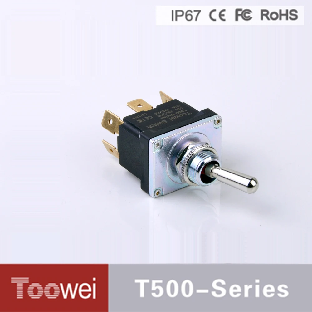 High Quality Waterproof toggle switch 4 pins dpdt on on toggle switch