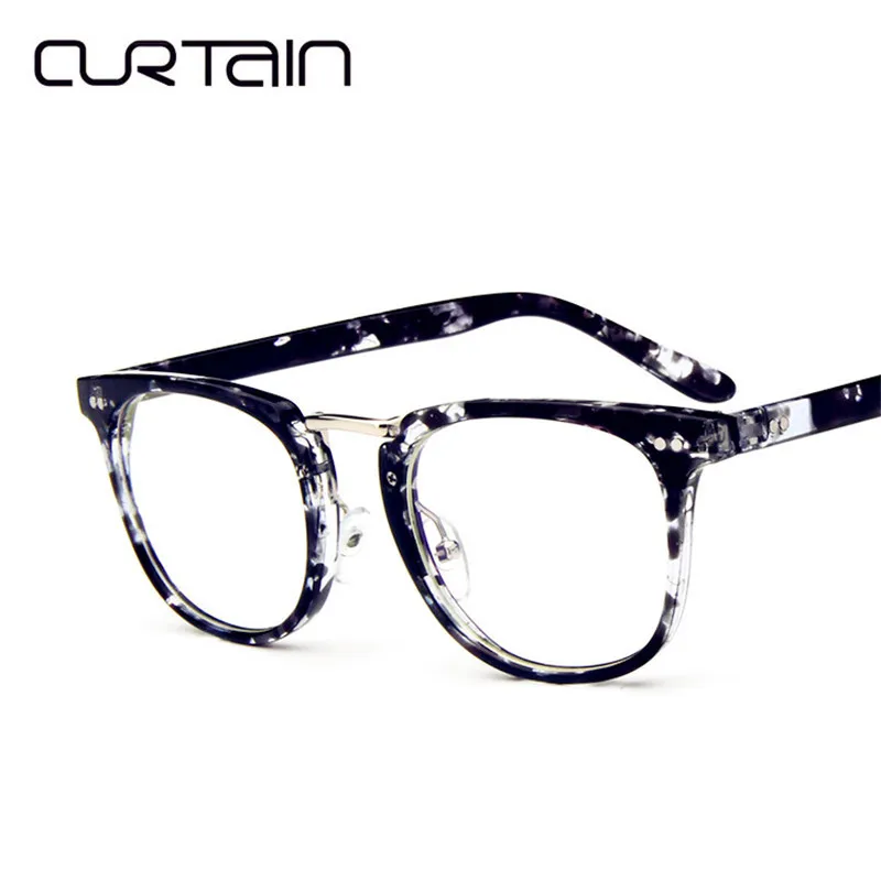 

CURTAIN Fashion Round Glasses Frame Women Retro Full Frame Classic Reading Glasses Clear Lens Men Vintage Ultralight Eyeglasses