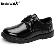 BeckyWalk/Демисезонный шнуровке мальчиков обувь из натуральной кожи детей обувь для учащихся производительность вечерние детская обувь для мальчиков CSH675