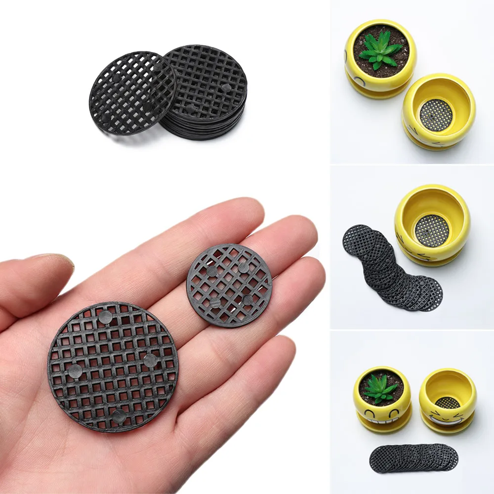 

Round Plastic Insect Prevent Garden Supply Leak-proof Anti-corrosion Grid Bottom Pad Flowerpot Gasket Prevent Soil Loss 20/30PCS