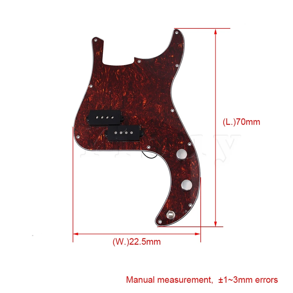 Yibuy Prewired Faux Tortoise Shell Pb Bass Pickguard набор звукоснимателей