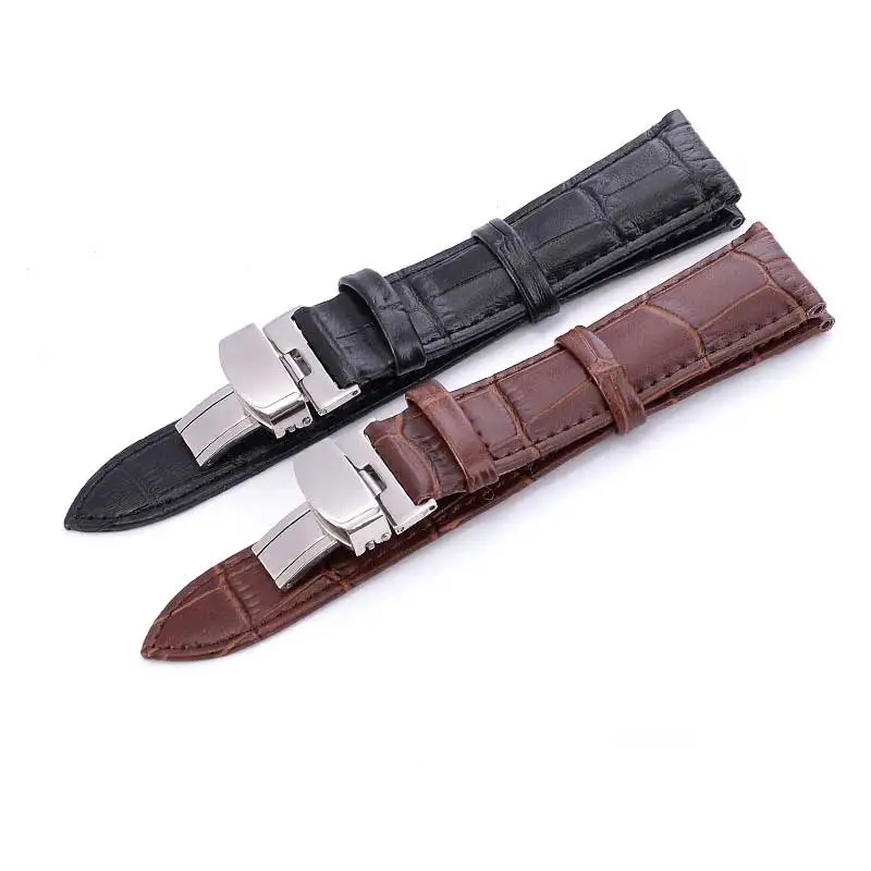 New Watch Black Watchbands Leather Strap Watch Band 18mm 20mm 22mm 24mm Foldable Clasp Wristband Watch Accessories Wristbands New Watch Black Watchbands Leather Strap Watch Band 18mm 20mm 22mm 24mm Foldable Clasp Wristband Watch Accessories Wristbands
