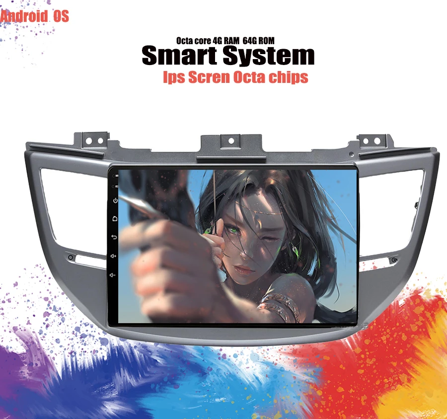 Discount 9" Android 9.1 Car Radio GPS Multimedia Player Head Unit For Hyundai Tucson IX35 2016 2017 2018 19 Auto Stereo Audio cassette 4