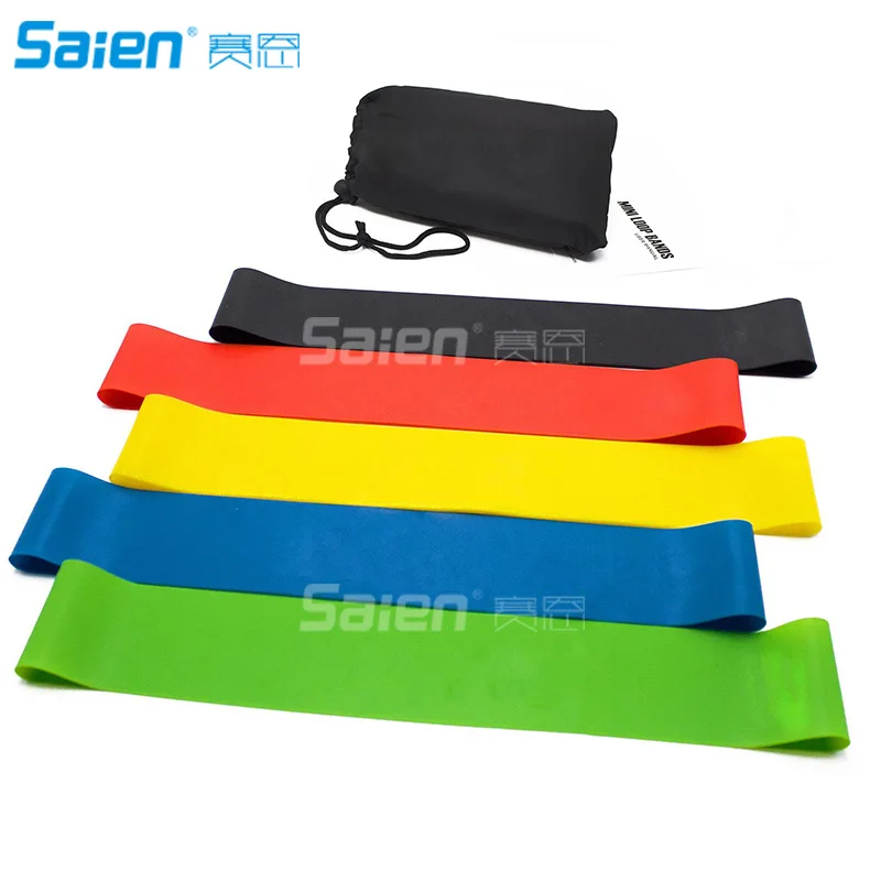 Resistance Bands Exercise Loops - Set of 5 12-inch Workout Flexbands for Home Fitness Stretching Physical Therapy | Спорт и
