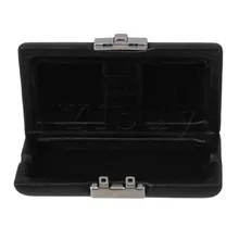 Yibuy черный кожзаменитель oboe Reed держатель защитного кожуха для 3 Тростников 92x45x22 мм