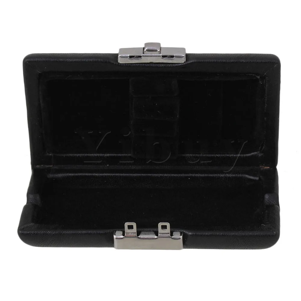 

Yibuy Black PU Leather Oboe Reed Case Holder Protector for 3 Reeds 92x45x22mm