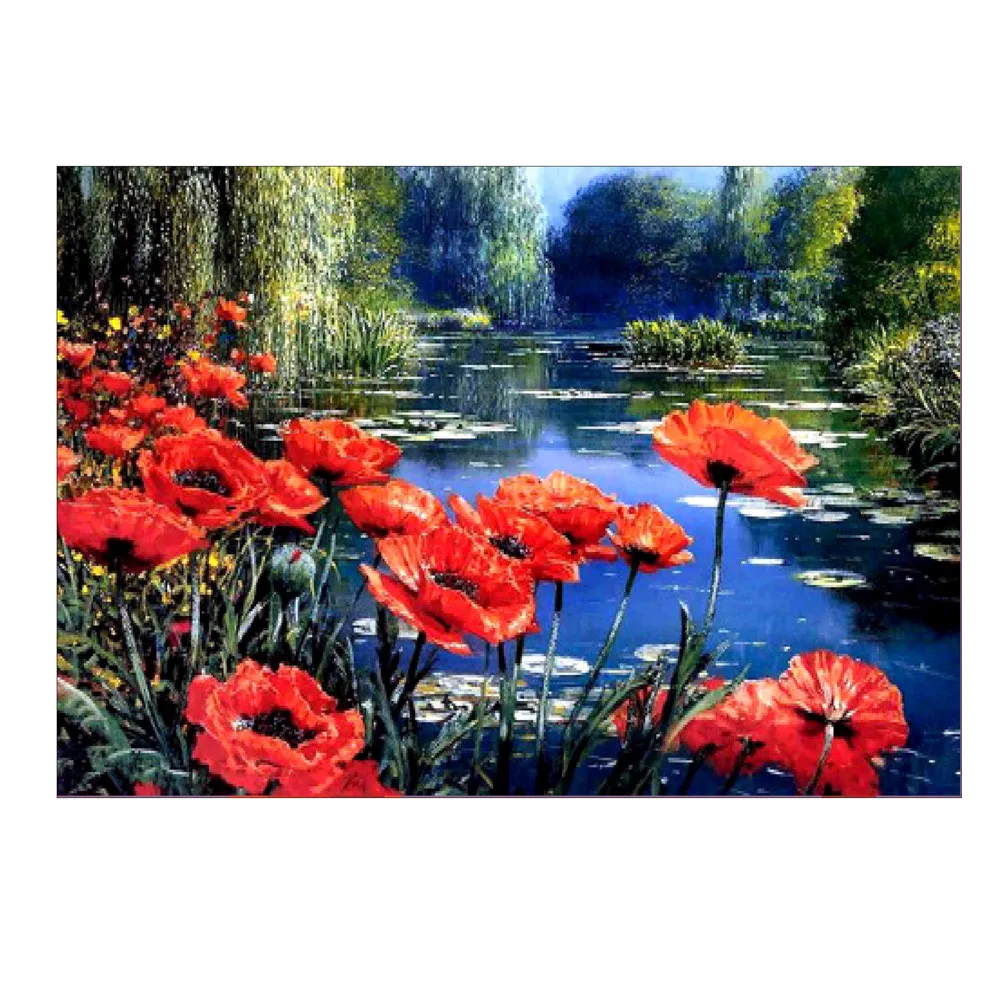 

High Quality Diamond Embroidery Flower Rhinestone Pasted 5D DIY Kits Canvas Diamond painting Cross Stitch Wall Stickers