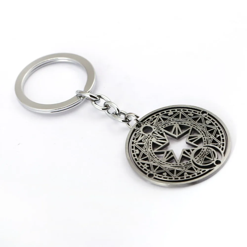 

Anime Cardcaptor Sakura Keychain Key Chain Magic Circle Fashion Gift Key Ring Key Holder Chaveiro Jewelry
