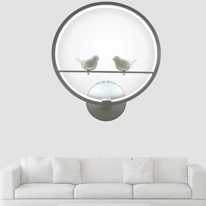 

Modern Led Wall Lamps 18W Light Round Circle Art Angel Bird Lover decoration Lighting Fixture for living room bedroom
