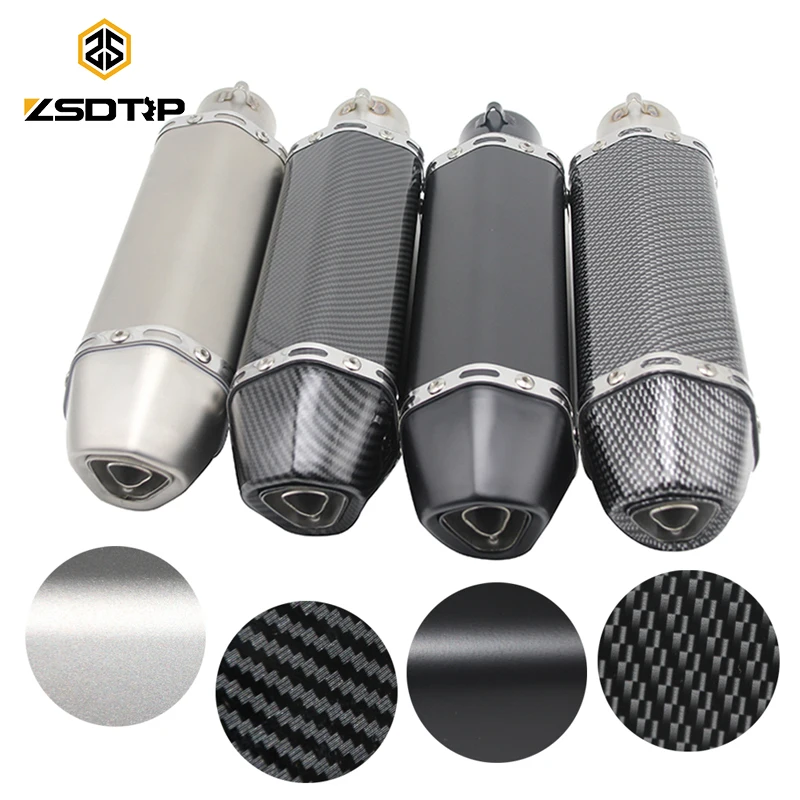 ZSDTRP Universal de la motocicleta modificada Akrapovic tubo de Escape con silenciador Moto Escape para Honda Yamaha KTM Kawasaki Ducati