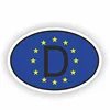 YJZT 13.3CM*9CM Creative D GERMANY CODE OVAL Decal Helmet Car Sticker PVC Accessories 6-2174 ► Photo 2/2