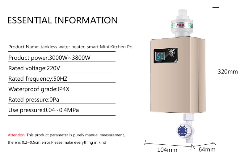 ALDXY66-C2, Электрический Кухня водонагреватель кран горячая вода кран нагреватель холодной отопление кран Tankless Проточный Нагреватель