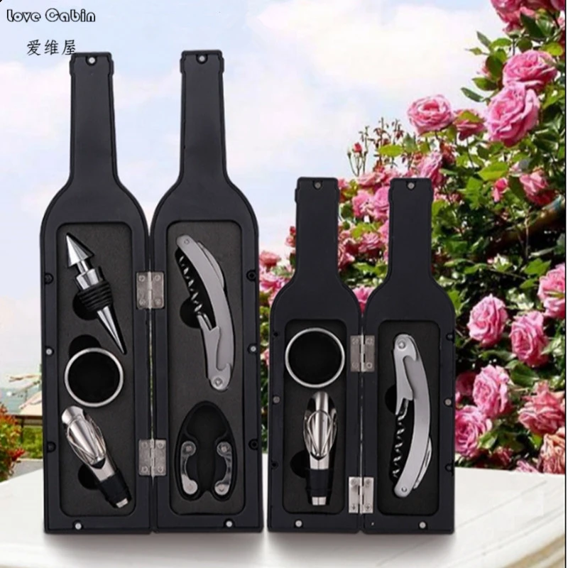 Sacacorchos y accesorios para de vino, juego de herramientas para vino, soporte en forma de botella, Abrebotellas de Regalo perfecto, recuerdo de fiesta, Juego|favors holderscorkscrew wine - AliExpress