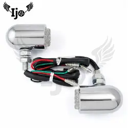 Наивысшего качества chrome intermitentes para moto для harley softail sportster flstc intermitentes led moto rcycle свет chopper