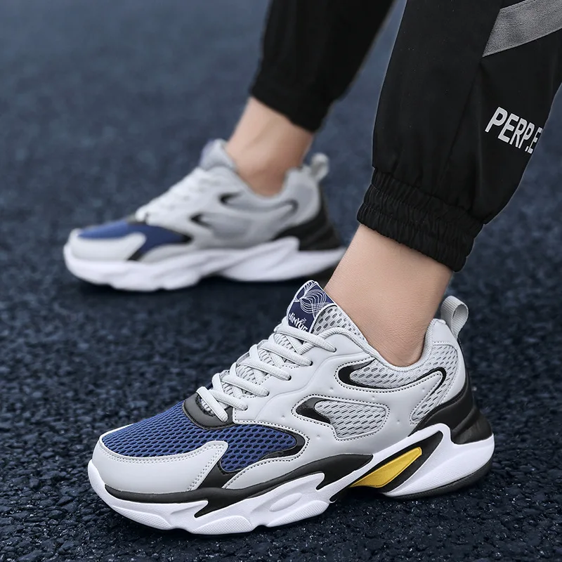 

2019 men's shoes summer breathable single layer fly net eye net leisure sports Korean men's shoes