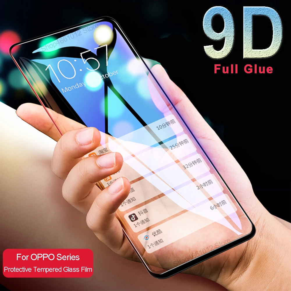 

9D Screen Protector for OPPO F9 F11 Pro Safety Tempered Glass Full Cover for OPPO Realme 2 Pro 3 1 2pro Protective Glass Film