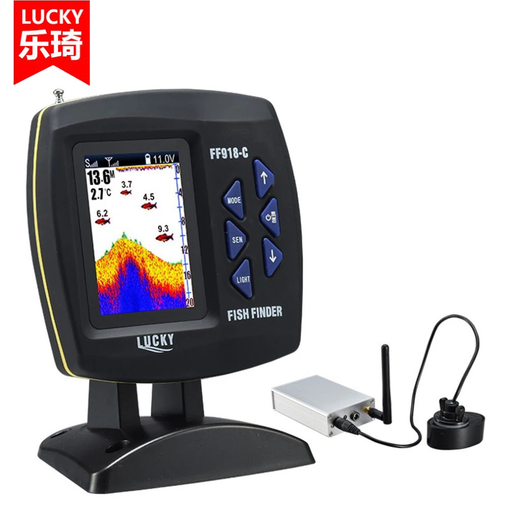 

Lucky FF918CWLS Wireless Fish Finder With 3.5 Inch LCD Operation Echo Detecting 328ft/100m Depth underwater Camera Fishing gear