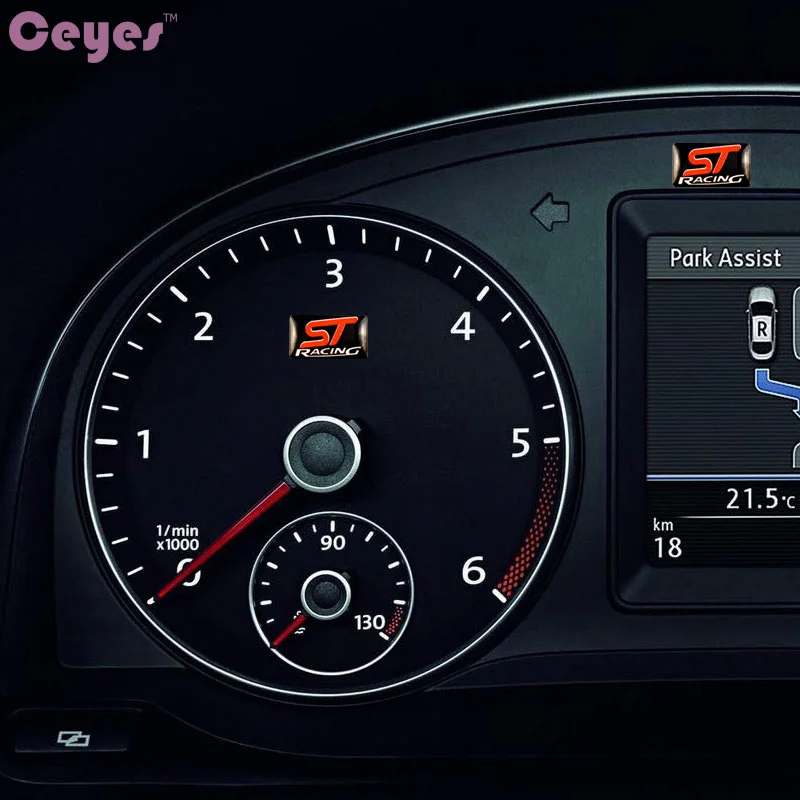 CEYES авто Стайлинг украшение эмблема значок чехол для ST Racing наплечный рукав Ford Focus 2