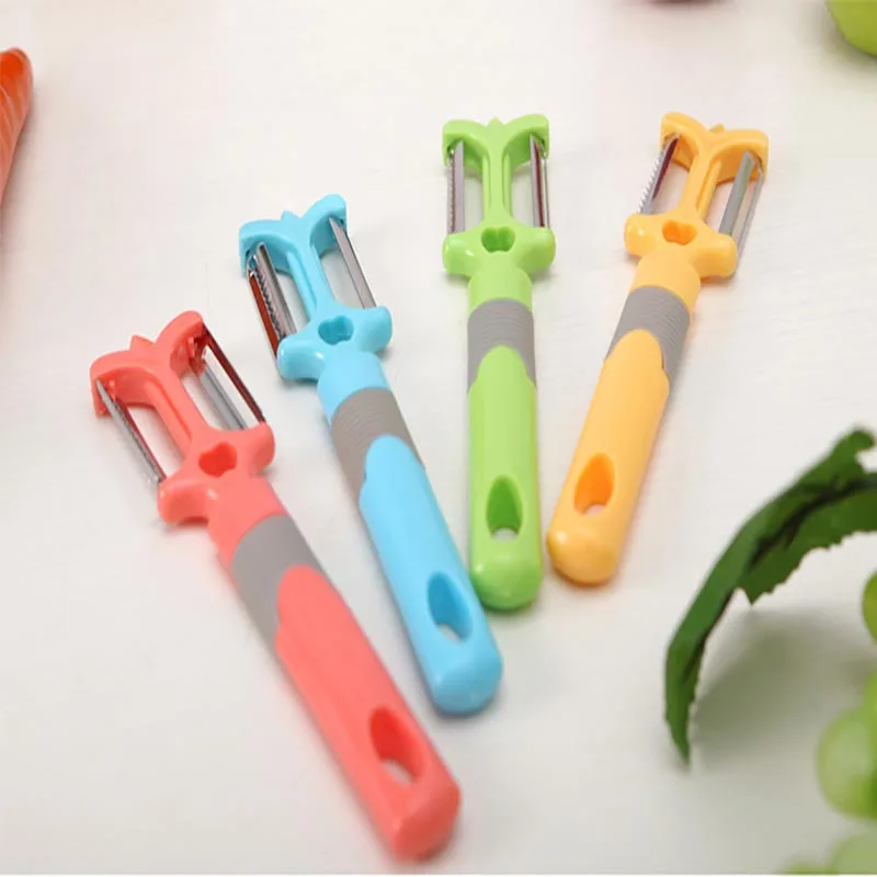 

1Pc Multifunctional Double Sided Fruit Peeler Shredder Potato Vegetable Cutter Slicer Planning Tool Kitchen Gadgets Random Color